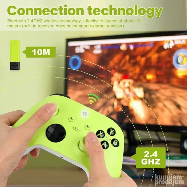 Joypad WIFI kontroler za XBOX One, XBOX X series zeleni