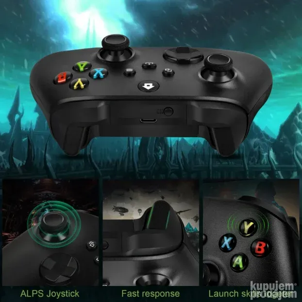 Joypad WIFI kontroler za XBOX One, XBOX X series zeleni