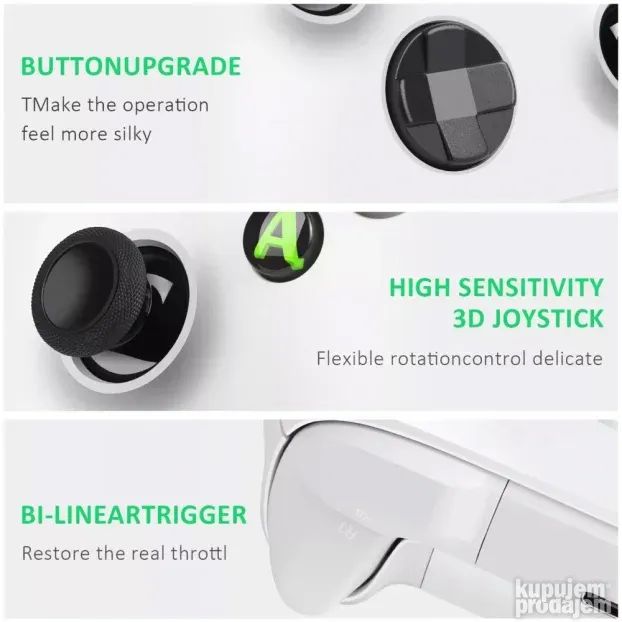 Joypad WIFI kontroler za XBOX One, XBOX X series zeleni