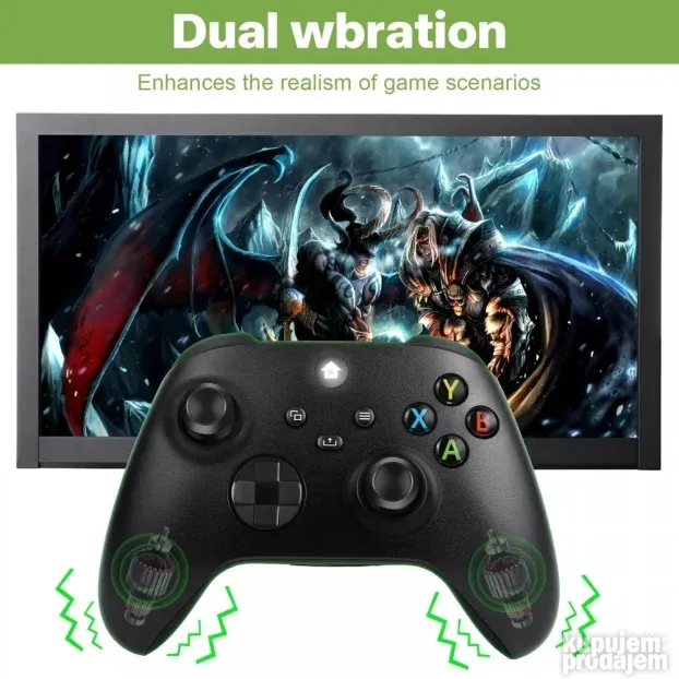 Joypad WIFI kontroler za XBOX One, XBOX X series zeleni