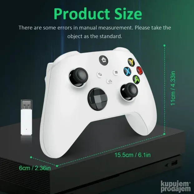 Joypad WIFI kontroler za XBOX One, XBOX X series zeleni