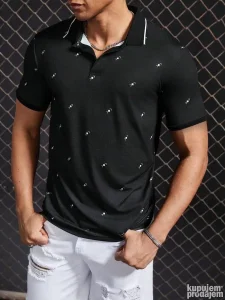 Manfinity Homme Men's Fashion Knit Polo Short Sleeve Shirt