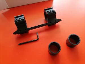 Nosač optike jednodelni fi 30mm i 25.4mm  libela