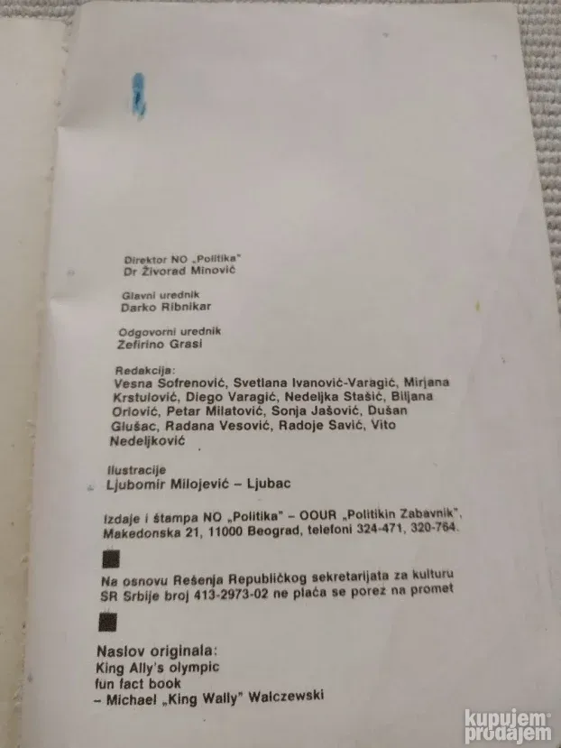 P. zabavnik specijalno izdanje olimpijsko verovali ili ne