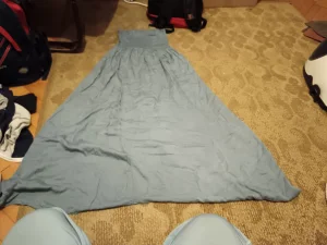 Siva lagana letnja suknja S veličina