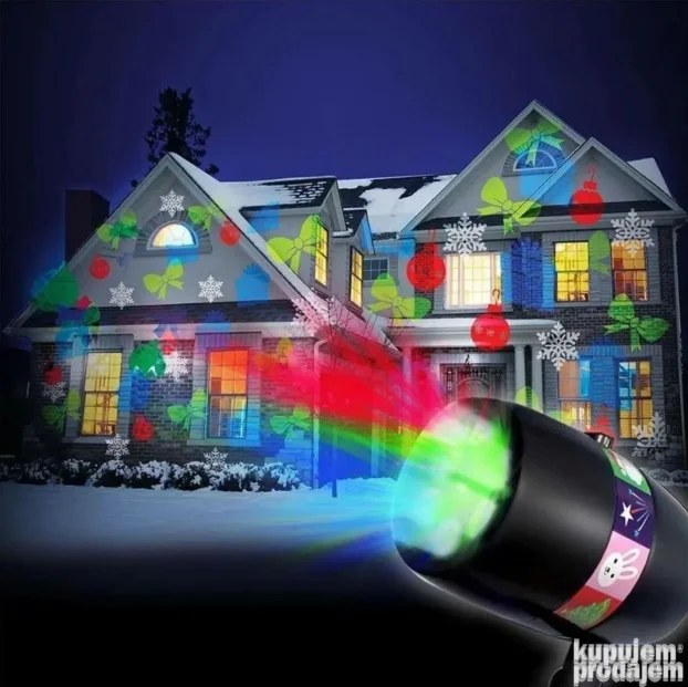 Praznicni projektor laser sa 12 slajdova
