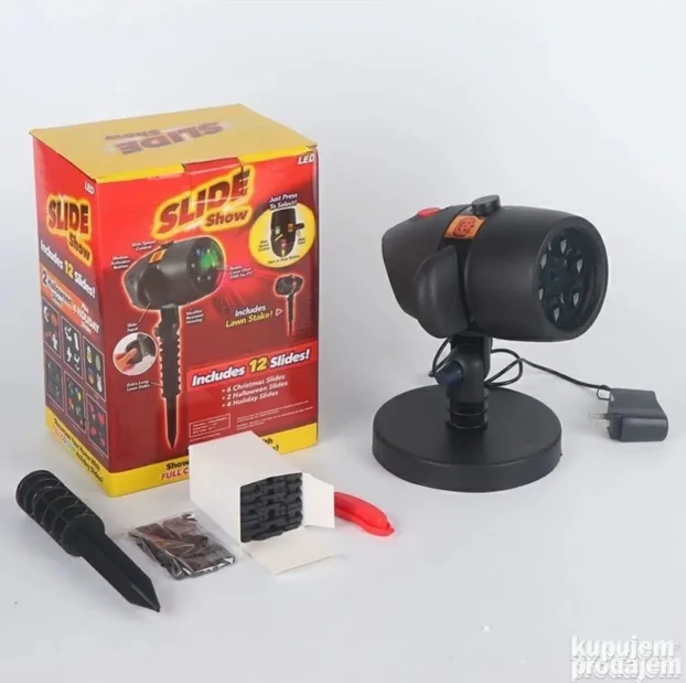 Praznicni projektor laser sa 12 slajdova
