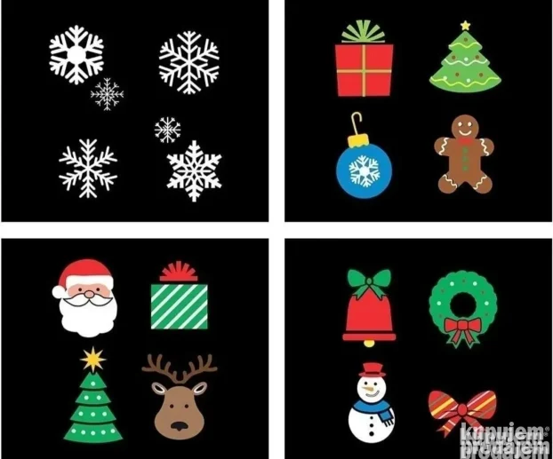 Praznicni projektor laser sa 12 slajdova