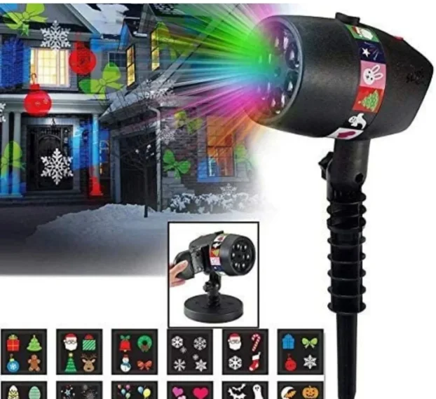 Praznicni projektor laser sa 12 slajdova