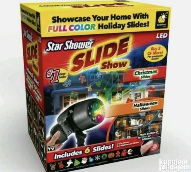 Praznicni projektor laser sa 12 slajdova