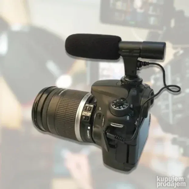 Usmereni mikrofon 3.5mm stereo za DSLR kamere i foto-aparate