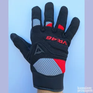 Moto rukavice Dainese VR46 platno crno - crvene