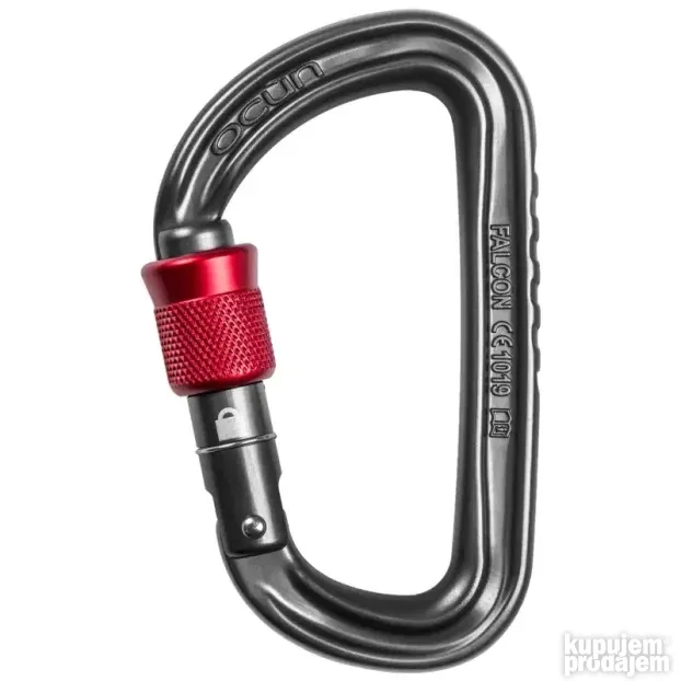 Ocun Falcon Screw karabiner sivi