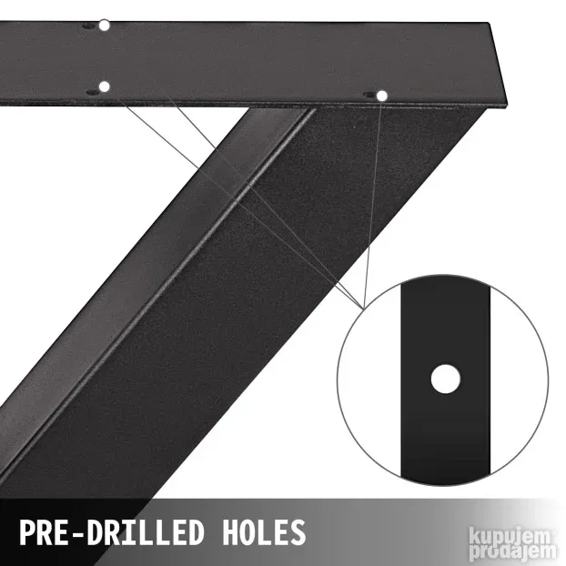 Metalne noge stola 28,4 x 29,9 nm