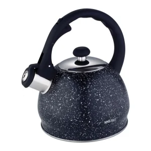 KINGHOFF KH1403 - ČAJNIK CRNI MERMERNI sa zviždukom 2L