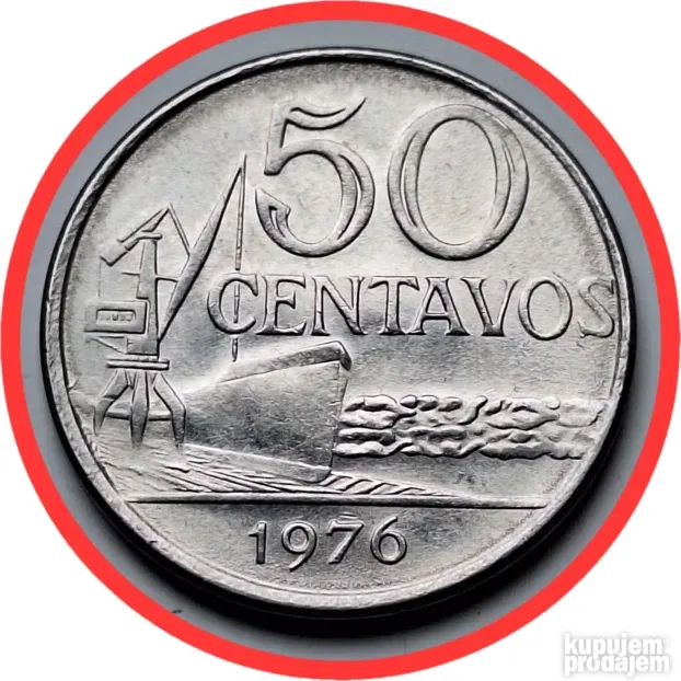 50 Centavos 1977 Brazil