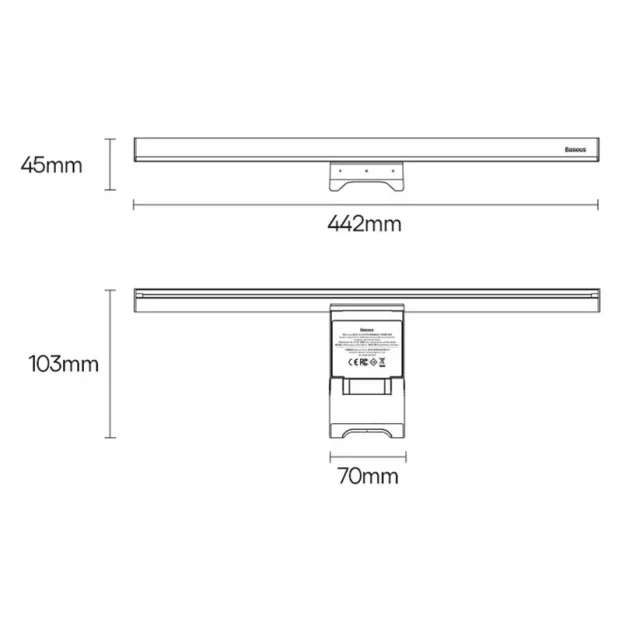 Baseus lampa za monitor sa zakacaljkom i-wok2 Series crna