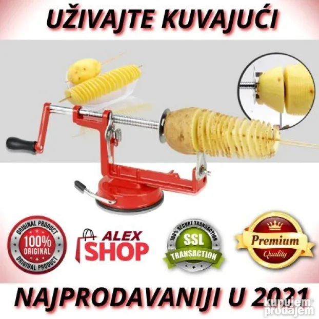 Secko za spiralno sečenje krompira rezač za Tornado čips