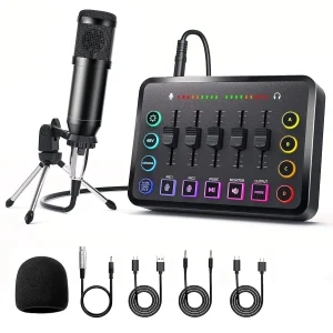Audio mikser i BM800 mikrofon za video produkciju,striming
