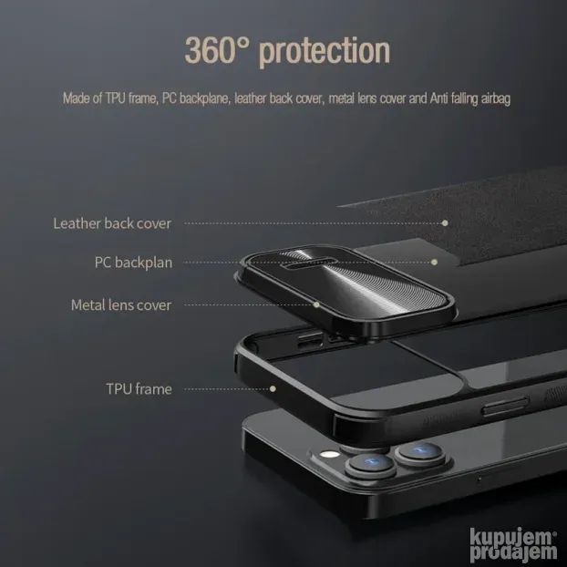 Futrola Nillkin Cam Shield Leather S za iPhone 14 Pro Max