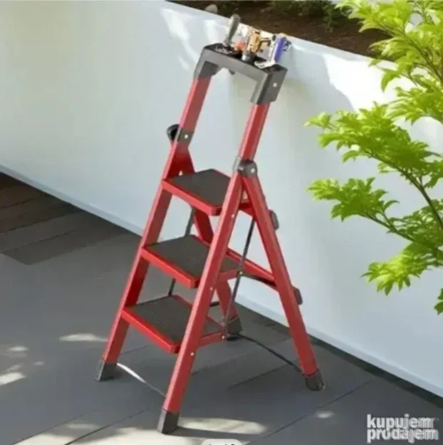 Metalne merdevine sa 3 stepenika sklopive prenosive