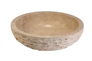 Lavabo nadgradni  LILU ROUGH fi500x150 mermerni