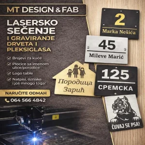 Brojevi za kuću - Poklon kutije - Personalizovani ukrasi