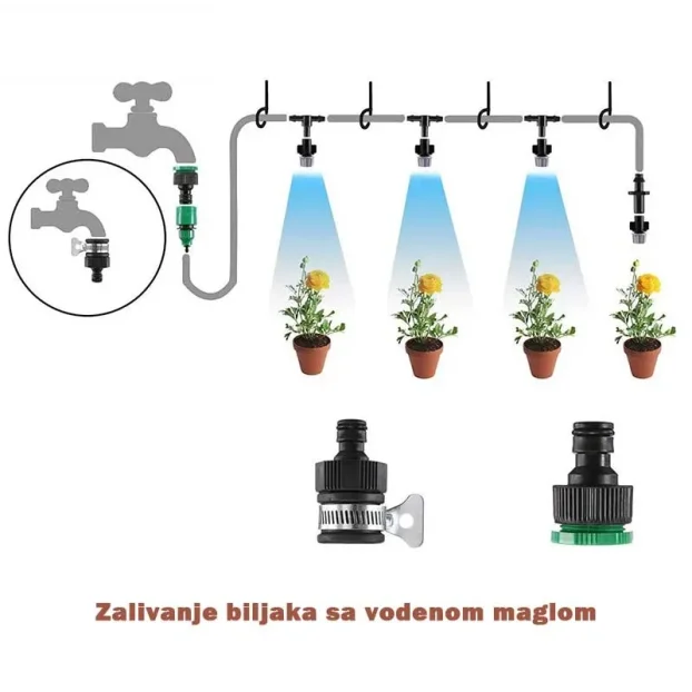 Sistem za hlađenje vodena magla. Osveženje za letnje dane.