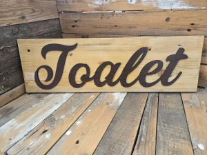 Toalet drveni natpis/Ručni rad