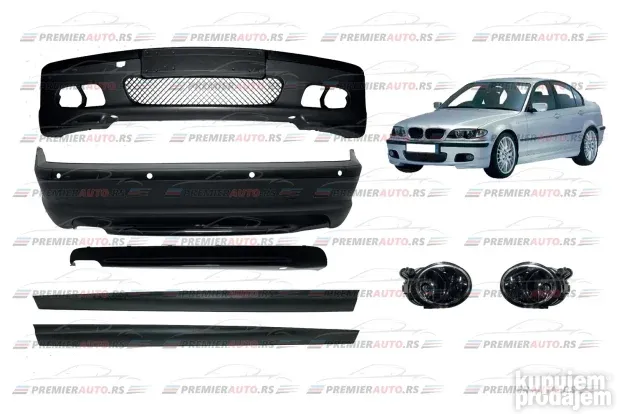 BMW e46 serija 3 E46 M paket prednji branik M Tech