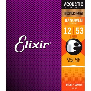 Elixir 16052 Nanoweb žice za akustičnu gitaru 12-53