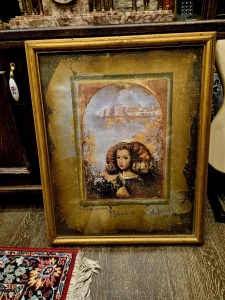 M.Jelkic Bosner, komb.tehnika, zlatotisk, 55 cm