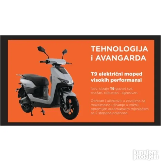Baterijski skuter Yadea T9 72V 20Ah  sivi 079990