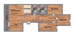 Četvorosoban 89m2 Telep