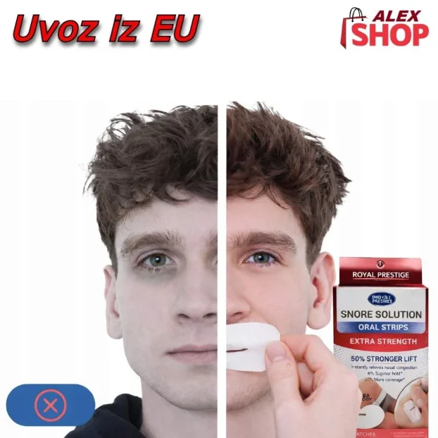 Flasteri za usta za zdravo disanje kroz nos i protiv hrkanja