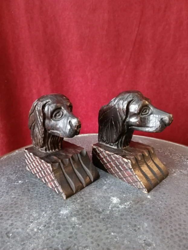 Bookends Drveni držači za knjige , psi