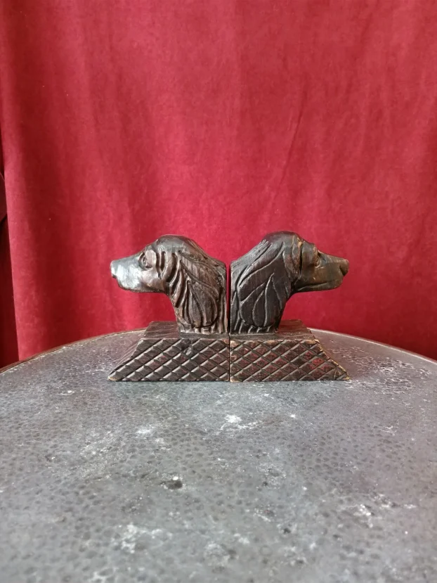 Bookends Drveni držači za knjige , psi