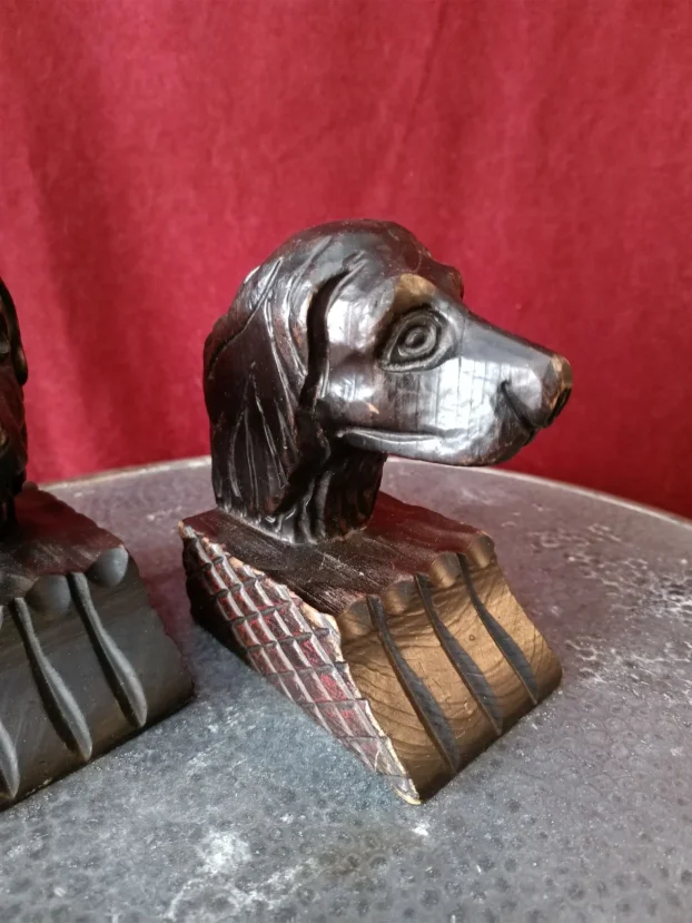 Bookends Drveni držači za knjige , psi