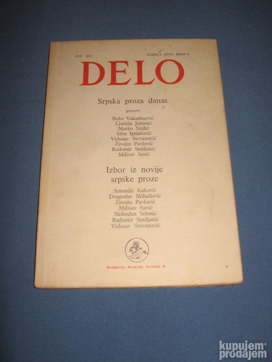 Delo 6/1972 srpska proza danas