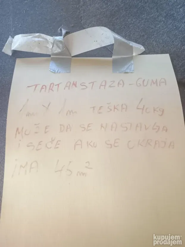 tartan staza guma 45 kvadrat