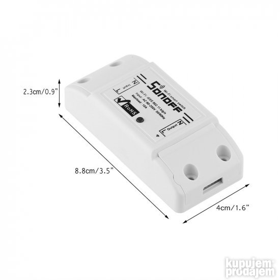 Sonoff Basic R2 10A osnovni wifi prekidač za pametnu kuću
