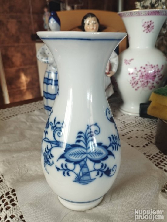 Porcelanska stara vaza za cvecje-17cm