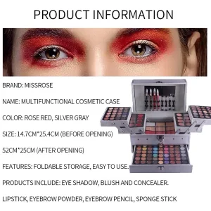 PINK KOFER SA SMINKOM komplet prenosne oprema za sminkanje