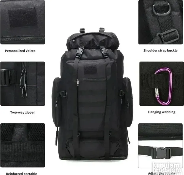70L Takticki Ranac Army Ranac Veliki 70L Crni