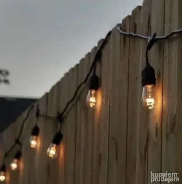 viseca rasveta za dvoriste kabl sa sijalicnim grlima 5m - KupujemProdajem