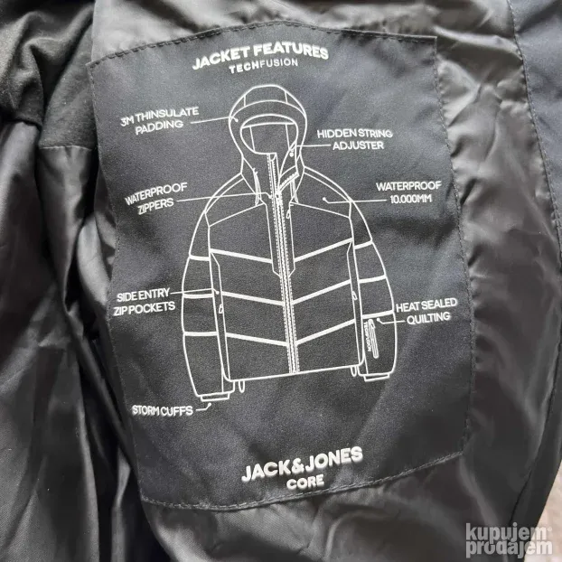 JACK&JONES ORIGINAL NOVA zimska vodootporna jakna M 10000 mm