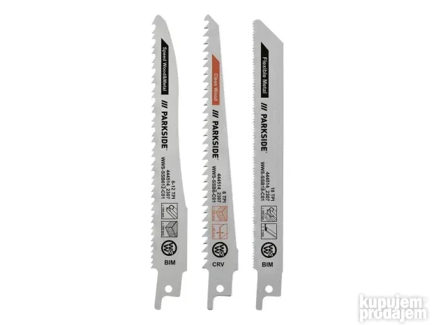 Parkside Listovi za Testeru Lisicarku 3kom Set