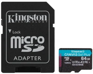 KINGSTON U3 V30 microSDXC 64GB Canvas Go Plus 170R A2 + adap