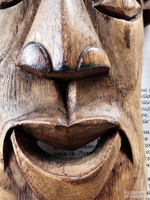 Drvena GLAVA Mid-Century četvrt metra