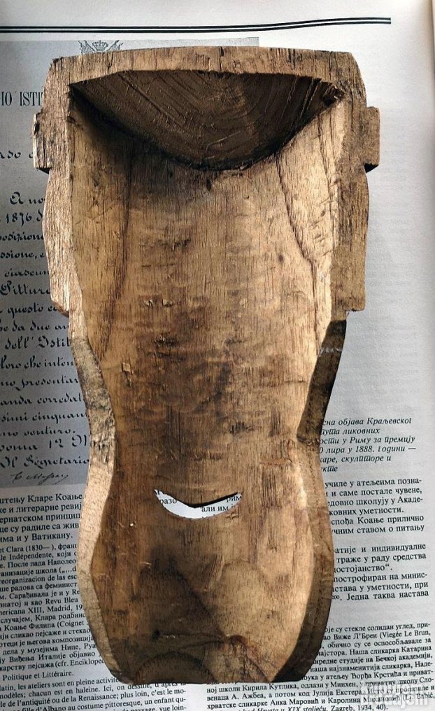 Drvena GLAVA Mid-Century četvrt metra